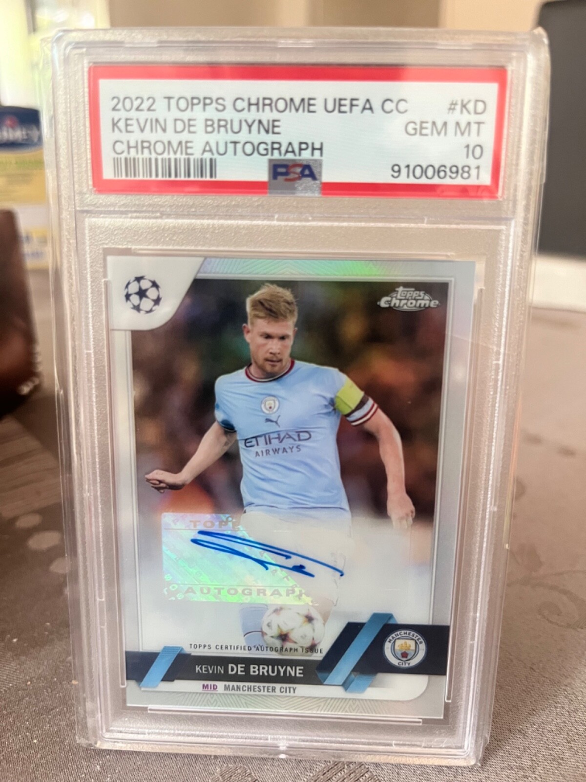 Kevin De Bruyne 2022 Topps Chrome UEFA Club Competitions #CA Kevin De Bruyne 2022 Topps Chrome UEFA Club Competitions #CA