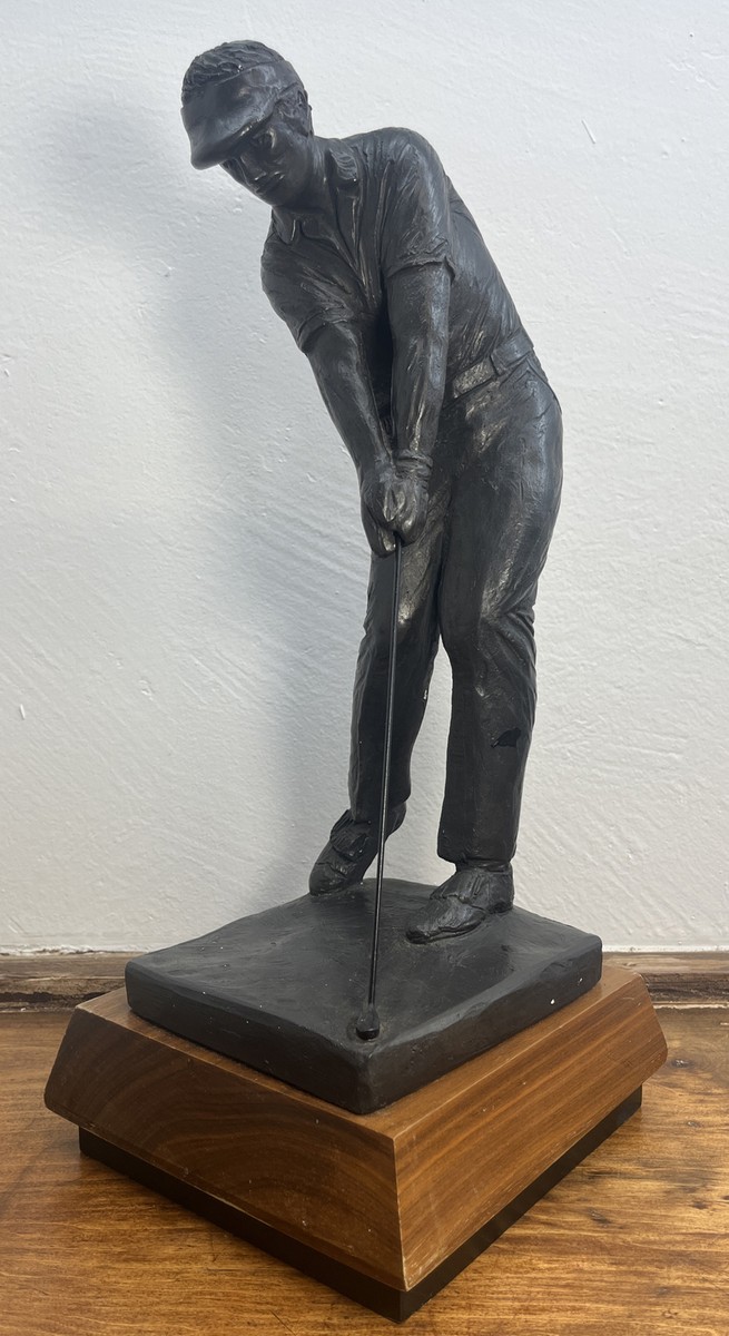 Vintage 1973 Austin Productions Colored Golfer Sculpture | eBay