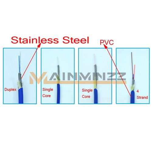 ST to ST UPC Fiber Patch Cord SM Simplex 3.0mm Armored Fiber Optic Cable 30M - Picture 8 of 8