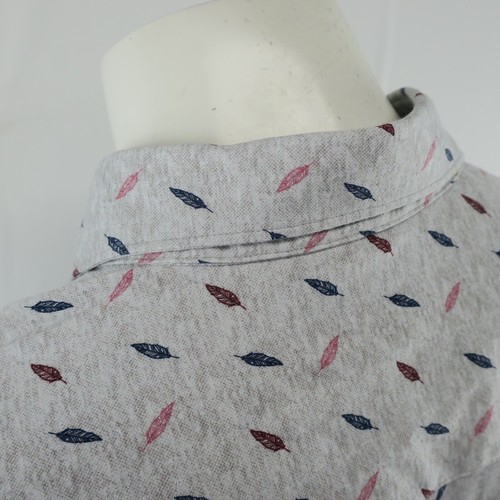 johnnie-O camicia uomo peso piuma con bottoni XL grigio stampa piuma cotone - Foto 10 di 12