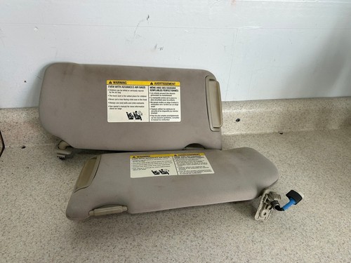 07 12 Nissan Altima Automatic Driver Left Right Side Set Sun Visor Tan Beige OEM - Picture 3 of 4