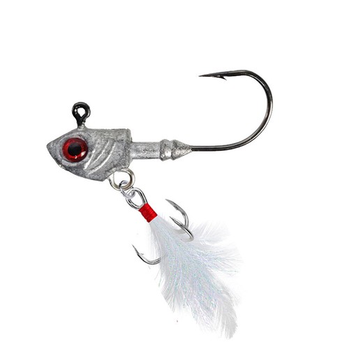 10Pcs Lead Jig Heads feather Fishing Hooks Crappie Lure Swimbait Tackle Jigs - Picture 21 of 29