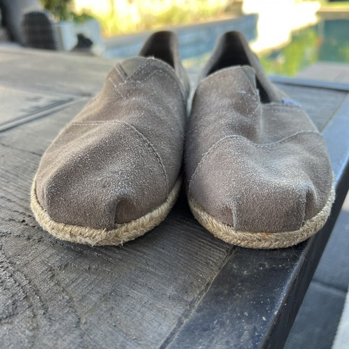 TOMS Espadrilles Flats Halbschuhe Alpargata Rope Desert Taupe Wildleder Gr. 8,5