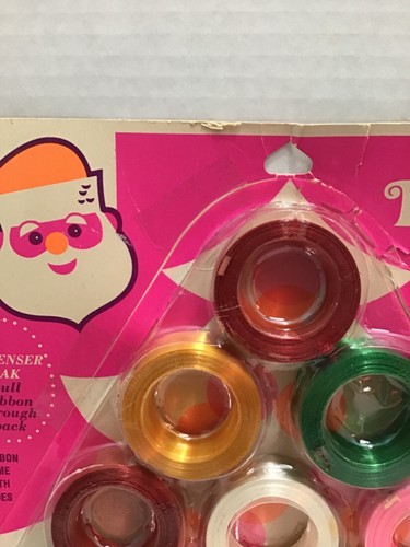 Vintage Wrights Dekorateur Bänder in Packung Weihnachten 10 Rollen Spender Pak 200 Fuß - Bild 3 von 6