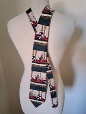 Sette And Bello Vintage Neck Tie Panda Bears. Handmade. Silk . Length 54"