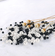 FAKE Mixed No Hole Black and White Pearls 2.5MM-5MM; NOT EDIBLE D12-16