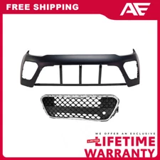 Front Bumper Cover + Grille Kit For 2020-2022 Kia Soul LX S
