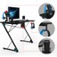 computer gaming desk professional e-sport gamer workstation with led lights