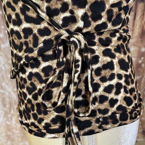Ragdoll Leopard Print Wrap Shirt NWOT - Picture 5 of 8