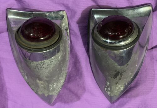 RARE! - Vintage Early 1950's Taillights - Lucas Glass 488 Made in England - Picture 8 of 11