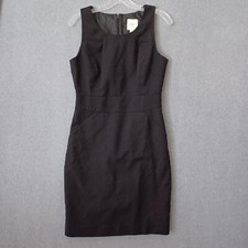 J Crew Dress Womens 6 Black Sleeveless Midi Workwear Formal Dress