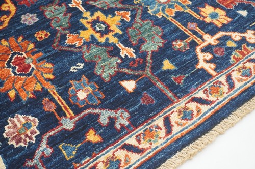 3 x 10 ft Navy Blue Bidjar Afghan Hand knotted Oriental Transitional Runner Rug - Picture 7 of 17