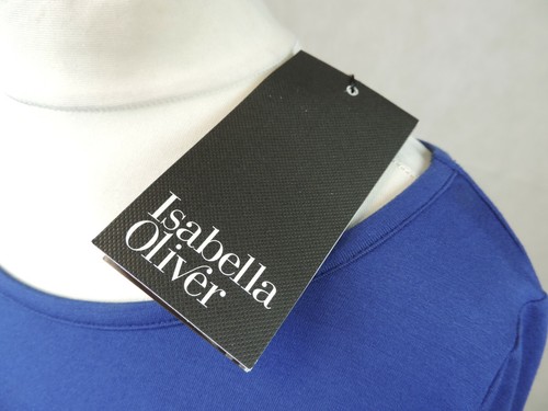 Isabella Oliver T-shirt Maternity Dress Ruche Detail Navy 10 Uk CR017 FF 13 - Picture 6 of 11