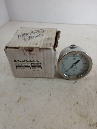 McDaniel Controls Pressure Gauge 316 SS Tube And Socket 0-30 PSI 1/4 Npt - Picture 4 of 12