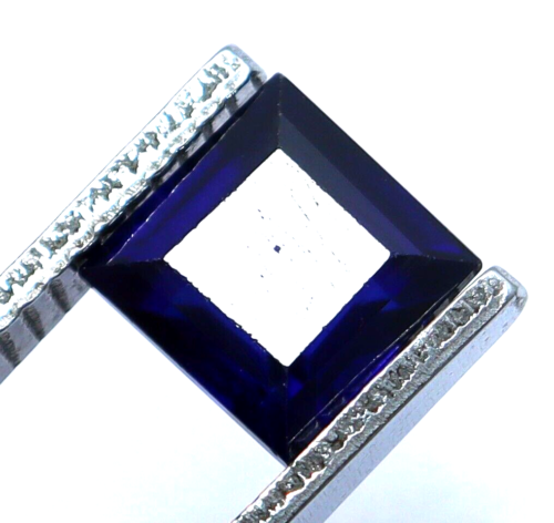 Natural Blue Sapphire 3.90 Ct Princess Cut Flawless Certified Loose Gemstone - Picture 2 of 8