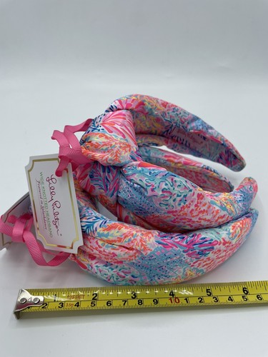 Lilly Pulitzer Girls Wide Top Knotted Satin Headband Splashdance Print NWT - Picture 11 of 24