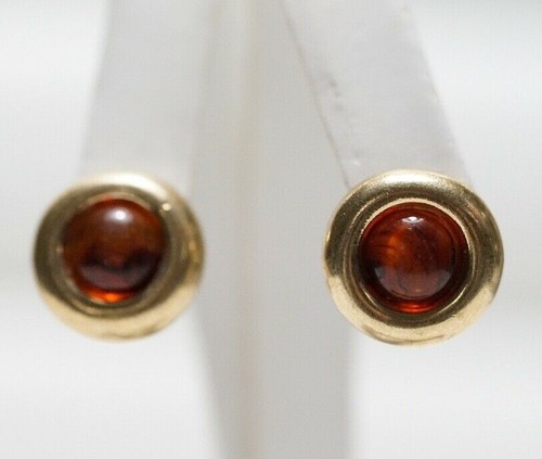 Joseph Esposito Ashley Classics - Gold Tone Simulated Amber Round Earrings - Picture 2 of 4