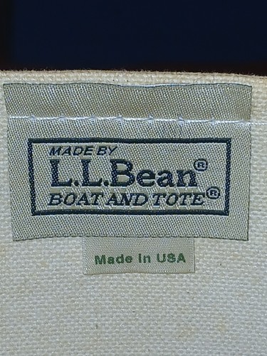 Vintage L.L. Bean Freeport Maine Boat & Tote Canvas Tote Bag Small 10"x11"x4" - Picture 8 of 19