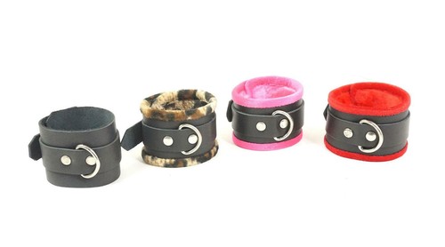 Puños de pulsera de cuero real MicheleX MXB315 con anillo en D 28 x 5 cm x 0,2 cm - Imagen 2 de 6