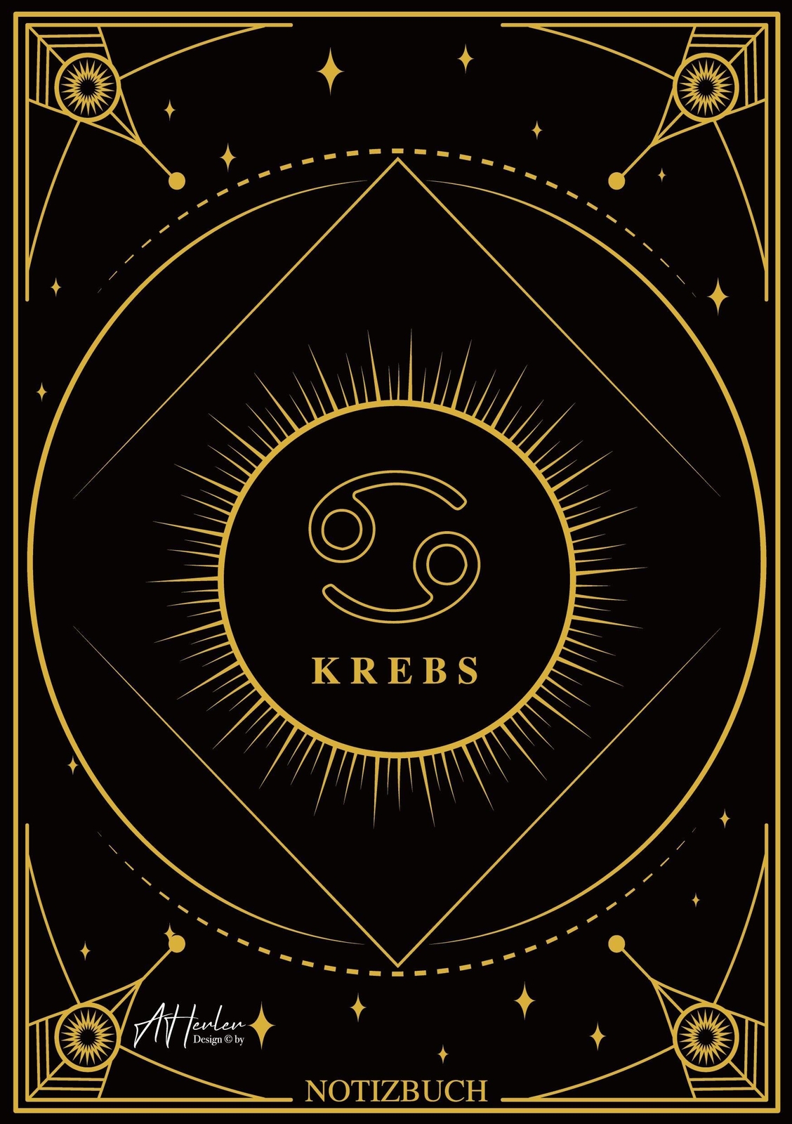 Alfred Herler | Edles Notizbuch Sternzeichen Krebs Designed By Alfred