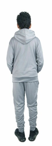 Chándal con capucha a rayas para niños deportes Joggers con capucha top cordón correr - Imagen 6 de 13
