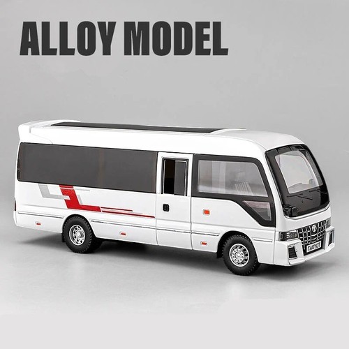 1:32 Coaster Alloy Vehicle Model Diecast Toy  Bus Sound Light   Kids Play Gift - Picture 8 of 16