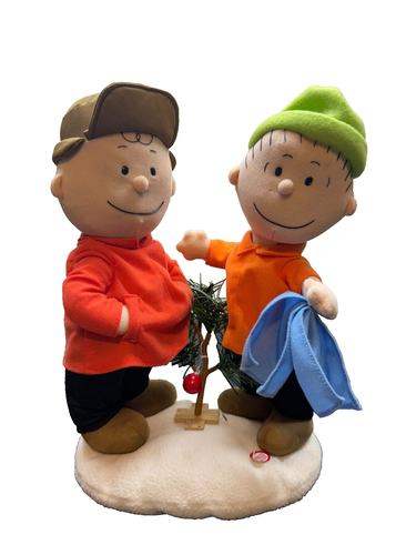 Gemmy Peanuts Charlie Brown Linus Christmas Tree 2009 Interactive Plush Figurine - Picture 2 of 16