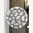 Elegant Amethyst Gemstone Coffee Table, Cafeteria Table, Office Meeting Table De