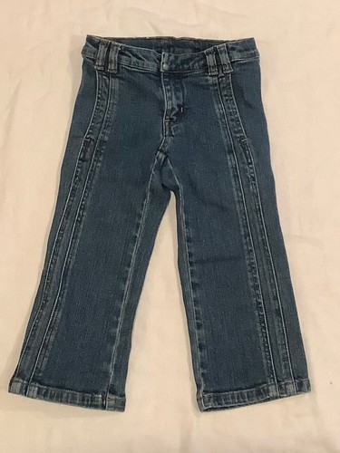 Tommy Hilfiger unisex girl boy blue jeans with pockets adjustable waist Sz 2/2T - Picture 1 of 4
