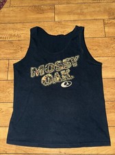 Mossy Oak Tank Top Shirt Large 20x26.5 Black Real Tree