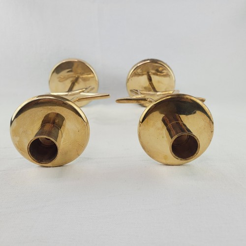 Vintage Pier 1 Pair Brass Star Celestial 13" Tall Candlestick Holder Home Decor - Picture 11 of 12