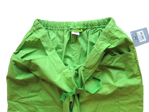 NWT Crocs Medical Apparel Neon Green Cotton Cargo Nursing Scrub Pant Women XL - Picture 4 of 7