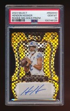 PSA 10 HENDON HOOKER 2023 SELECT ROOKIE SIGNATURE GOLD PRIZM DIE CUT AUTO #/10