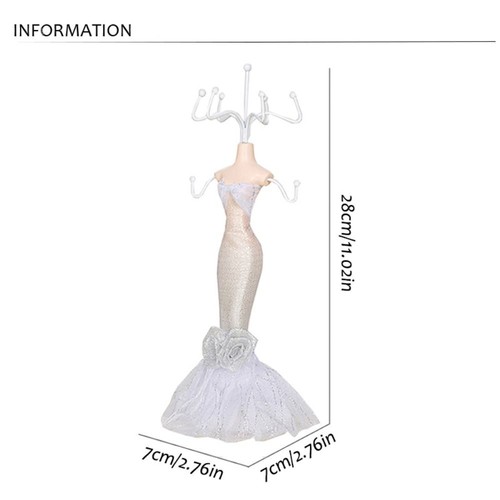 1pc Necklace Mannequin Display Stand Evening Gown Jewelry Display Rack For Home - Picture 2 of 30