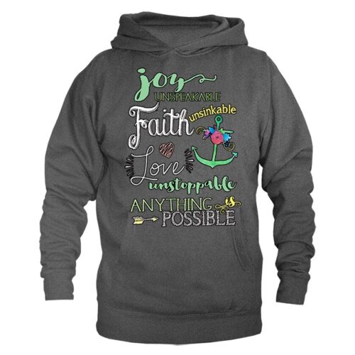 Felpa con cappuccio pullover grafica Possibile Dio religioso cristiano Bibbia Chiesa Gesù - Foto 5 di 10