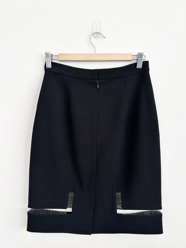Designer Alexander Wang Black Cutout Trim Skirt Size US4 Aus 8 - Picture 4 of 8