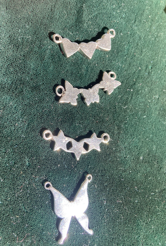 4 nuevos colgantes de plata con incrustación de chip turquesa América del Oeste corazón estrella mariposa - Imagen 5 de 6