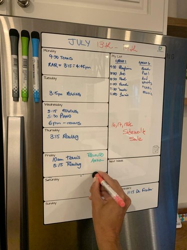 A3 Magnetic Whiteboard Planner, Weekly White Board Calendar, Menu Plan Shop list - Picture 6 of 8