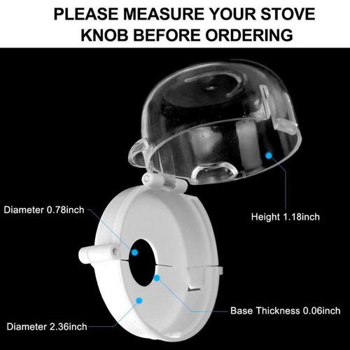 4pcs Stove Knob Covers, Baby Proof Kids Safety Oven Gas Universal Design Stov... - Picture 3 of 6