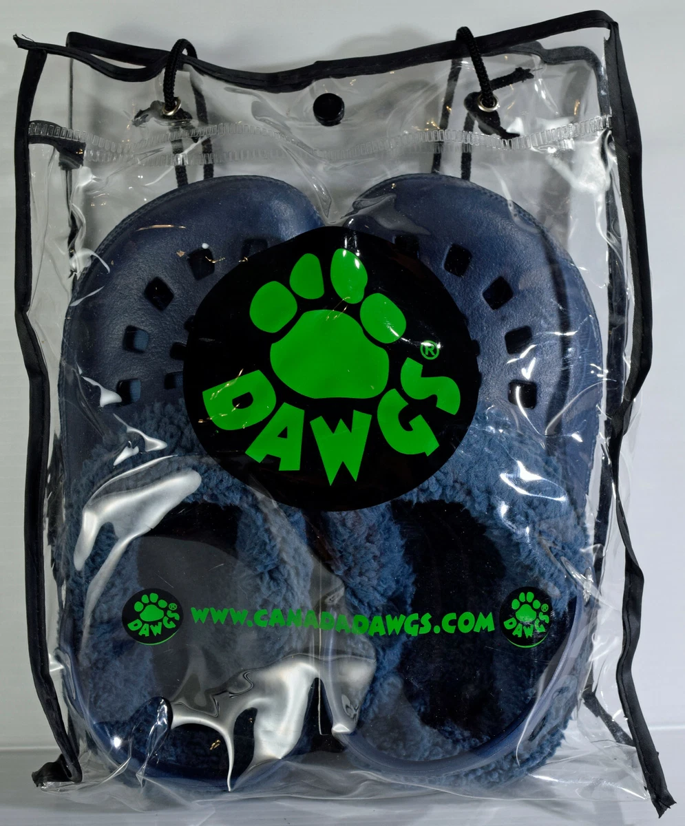 DAWGS Fleece Lined Shoes Clogs Sandals Youth Size 2 3 Navy Blue FleeceDawgs