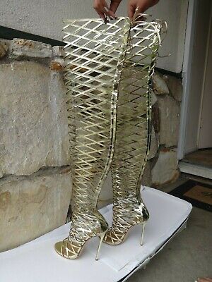 DSQUARED2 $4K XENIA LIMITED EDITION RUNWAY CAGE SANDAL OVER DSQUARED2 $4K XENIA LIMITED EDITION RUNWAY CAGE SANDAL OVER