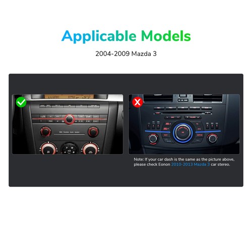 CAM+For Mazda 3 04-09 Car Stereo Android 13 8Core M3BKA12S CarPlay GPS Head Unit - Picture 22 of 24