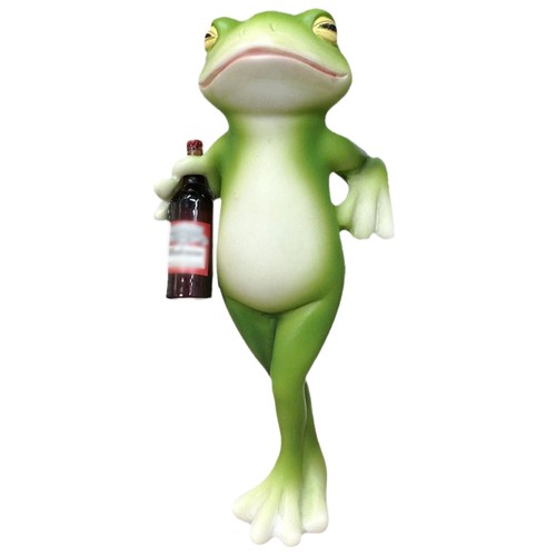 Funny Drinking Frog Statue Flower Pot Hugger Resin Hanging Frog Decorations - Picture 3 of 16