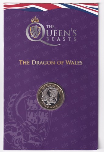 GB £2 2021 Queen's Beasts (Dragon of Wales) #6