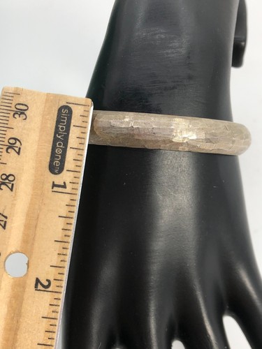 Vintage Sterling Silber gemarkt & getestet gehämmert Clamper Armreif Armband - Bild 3 von 7