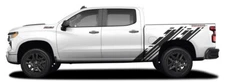 DITHER Side Body Vinyl Graphics Door Stripes Decals Shown on Chevy Silverado