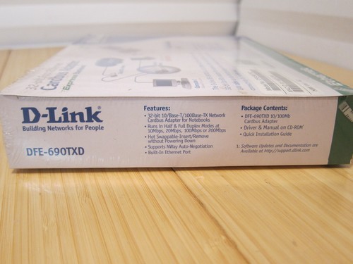 Brand New D-Link CardBus Adapter 10/100 Fast Ethernet PC Card DFE-690TXD 32 Bit - Picture 4 of 8