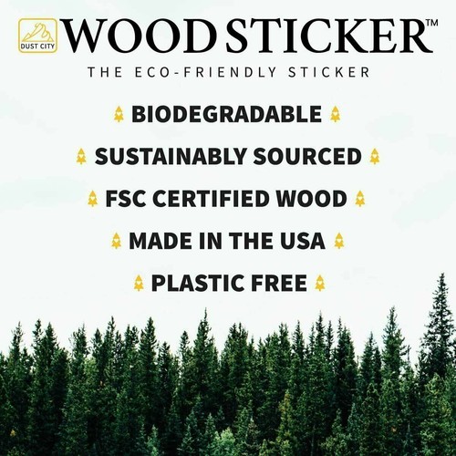 Holzaufkleber Nature Camp nachhaltig bezogen ECHTHOLZ umweltfreundlich Made in USA - Bild 3 von 21