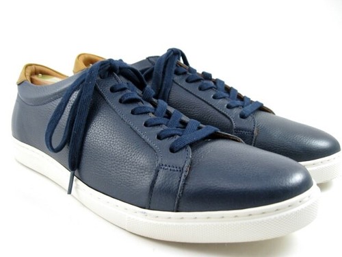 Allen Edmonds "COURTSIDE" elegante Leder-Sneaker 10,5 D marineblau einmal getragen (598N) - Bild 2 von 11