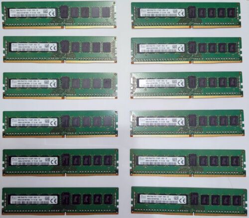 96 GB Go (12x 8) SK Hynix DDR4 ECC 2133 MHz HMA41GR7MFR8N-TF
